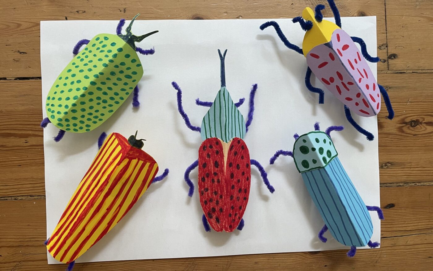 Beetle Art by Celina Wysocka, third place in age 3-7 category, Insect Week 2022 art competition