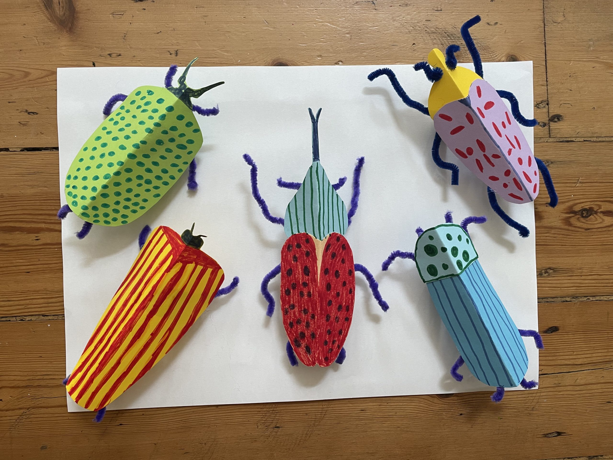 Beetle Art by Celina Wysocka, third place in age 3-7 category, Insect Week 2022 art competition