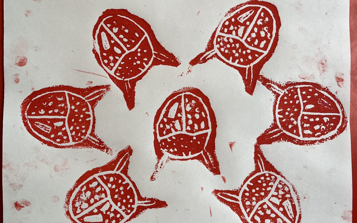 Beetle pattern by Anastasia B, Highly Commended in 3-7 category, Insect Week 2022 art competition