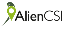 Alien CSI logo featuring a Parakeet