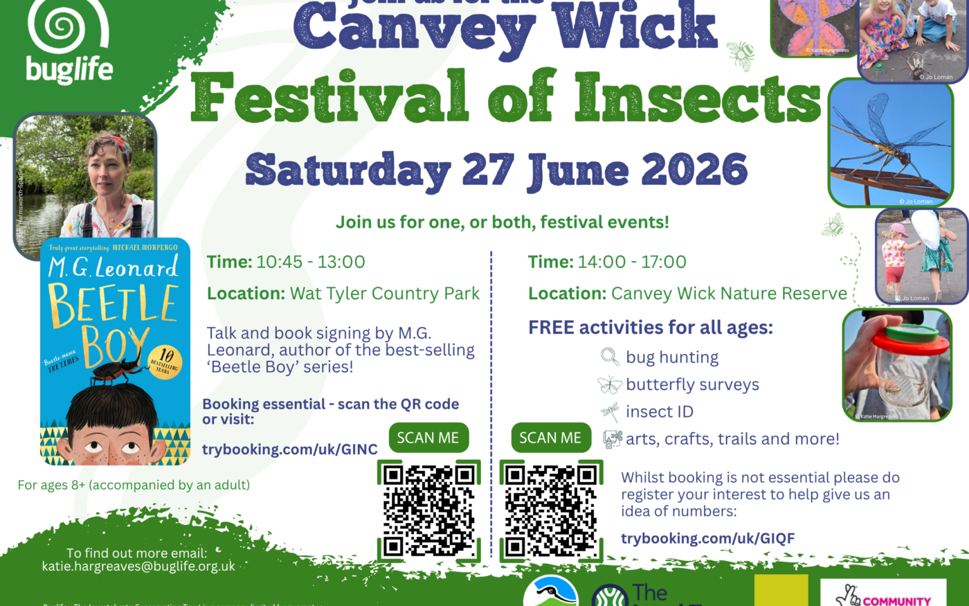A poster advertising the Canvey Wick Festival of Insects